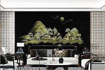 晋安森佰汇航空纤维墙咔（湖光山色）