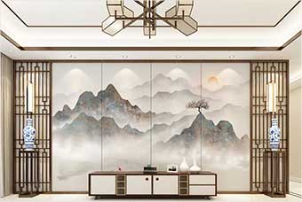 晋安森佰汇航空纤维（山水画系列）